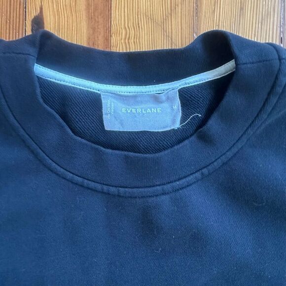 Everlane 100% Cotton Sweatershirt Dress in Black Size M - Picture 4 of 6